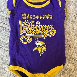 Minnesota Vikings Purple & Gold Baby One-Piece NFL MN Football Onesie